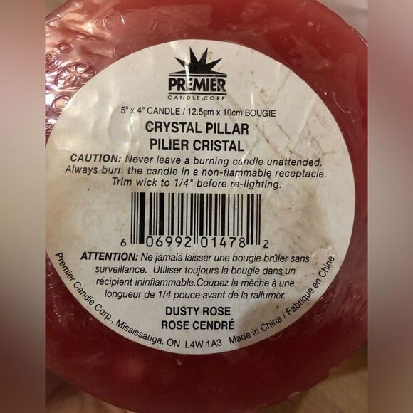 NEW | Premier | Crystal Pillar Candle - Picture 2 of 2